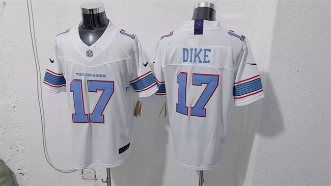 Men's Tennessee Titans #17 Chimere Dike White 2026 F.U.S.E. Vapor Limited Stitched Football Jersey